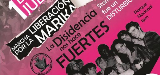 Marcha por la liberación marika-Bloque libertario. Julio 1 de 2018